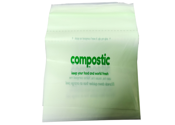 Compostable ziplock Biodegradable Reseal Bags EN13432 Certified