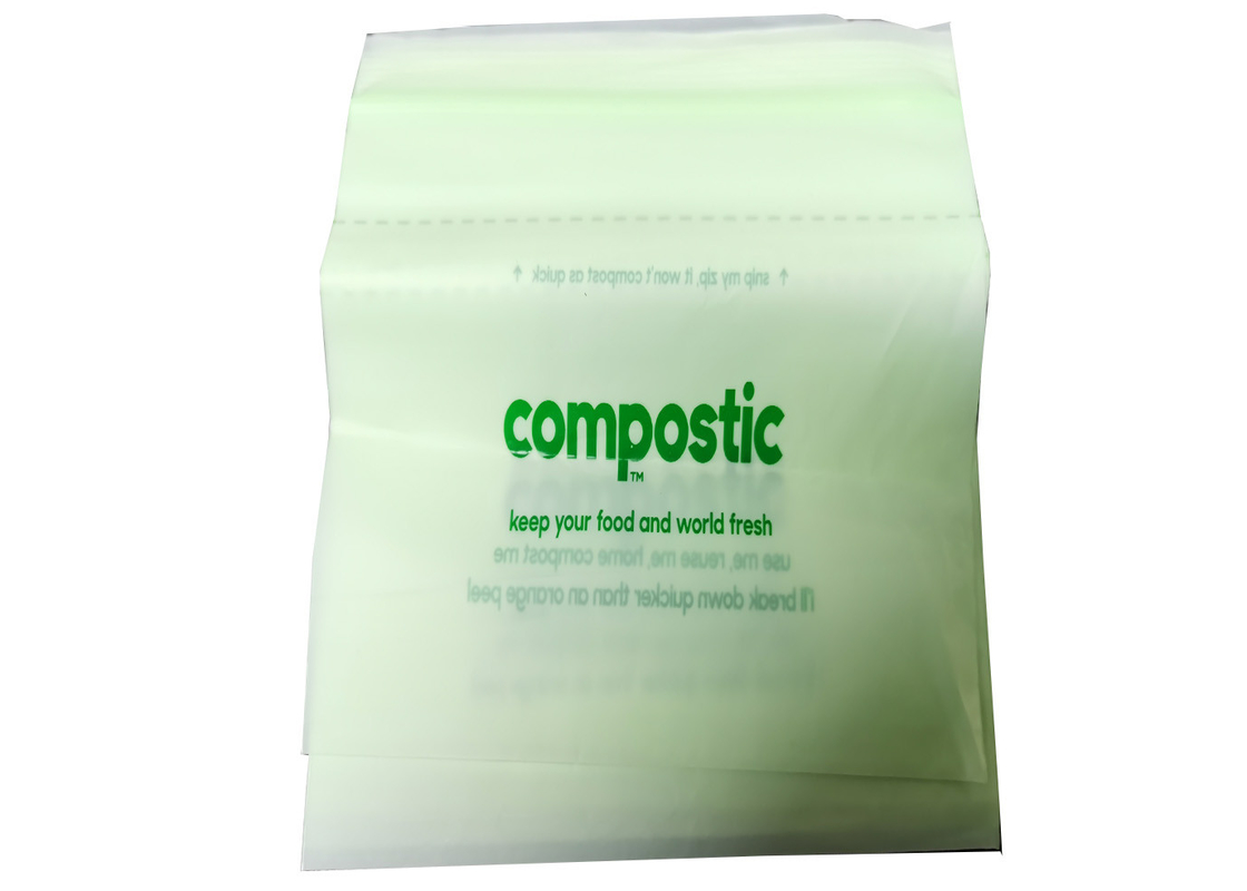 Compostable ziplock Biodegradable Reseal Bags EN13432 Certified