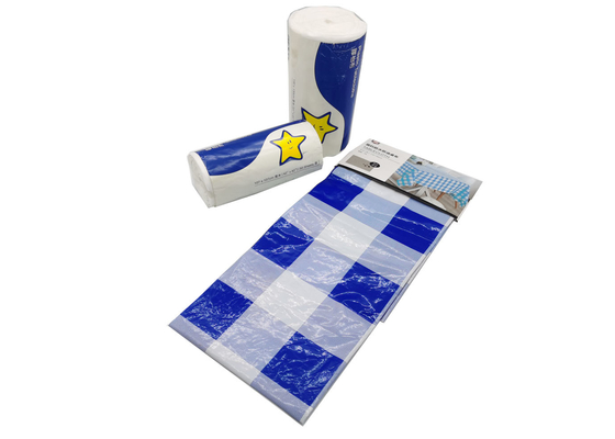 Glory Disposable Poly Table Cloth, Witte Poly Katoenen Tafelkleden